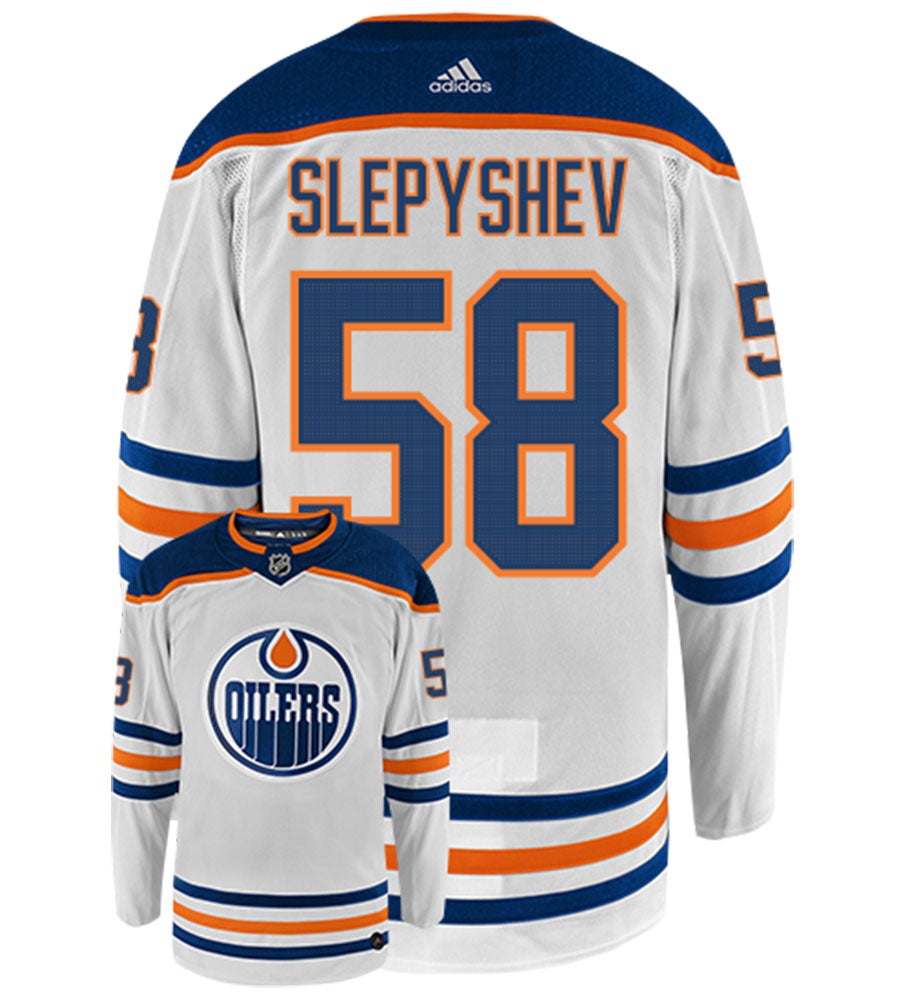 Anton Slepyshev Edmonton Oilers Adidas Authentic Away NHL Hockey Jersey
