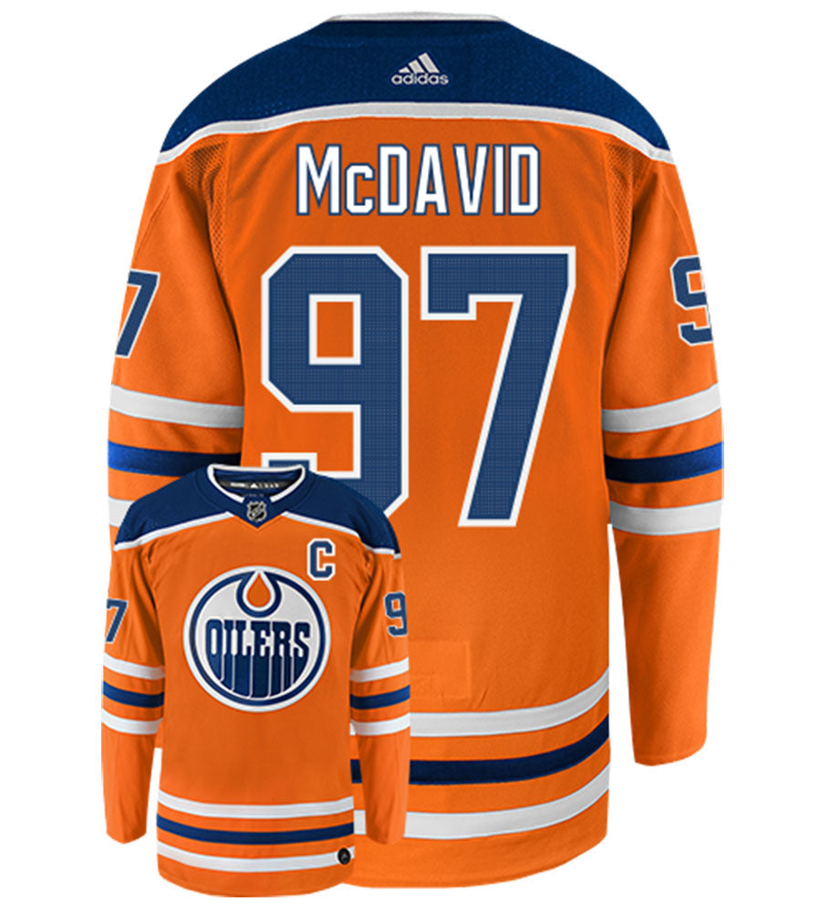 Connor McDavid Edmonton Oilers Adidas Authentic Home NHL Hockey Jersey ...