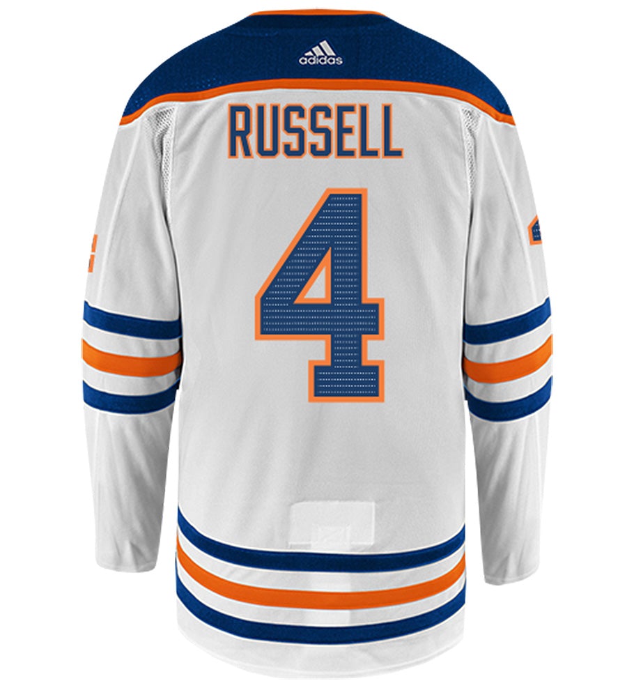 Kris Russell Edmonton Oilers Adidas Authentic Away NHL Hockey Jersey