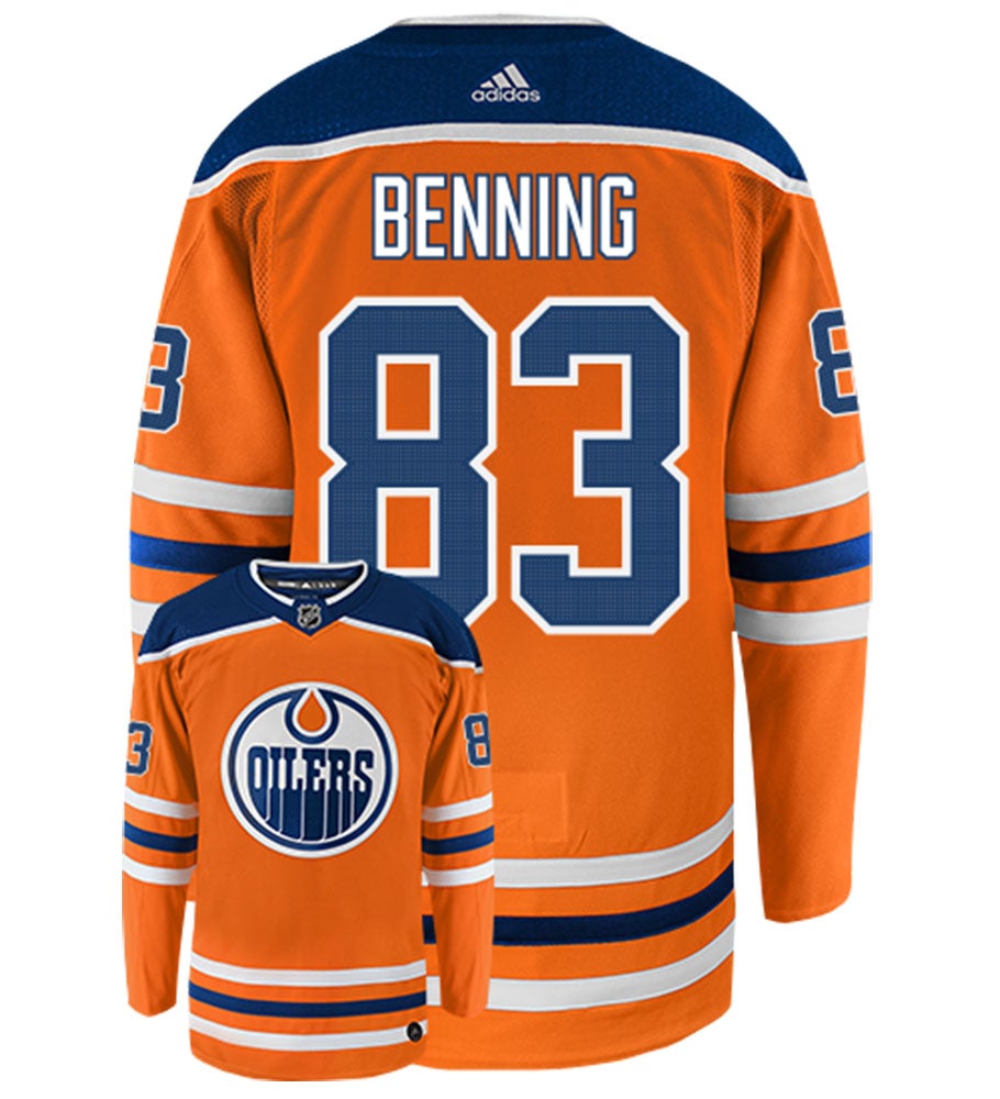 Matt Benning Edmonton Oilers Adidas Authentic Home NHL Hockey Jersey