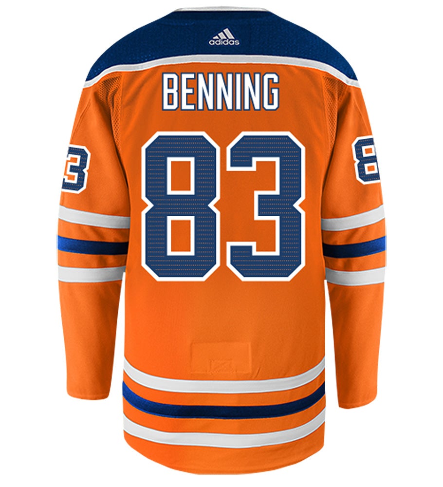 Matt Benning Edmonton Oilers Adidas Authentic Home NHL Hockey Jersey