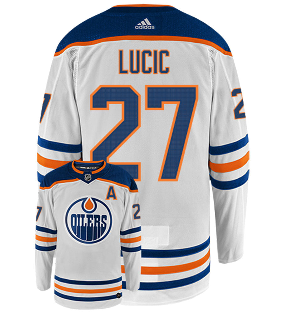 Milan Lucic Edmonton Oilers Adidas Authentic Away NHL Hockey Jersey
