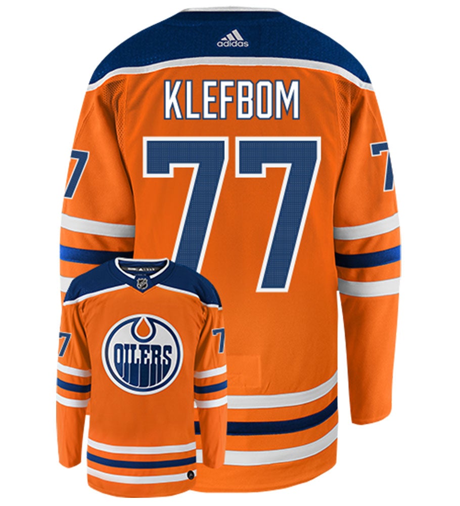 Oscar Klefbom Edmonton Oilers Adidas Authentic Home NHL Hockey Jersey