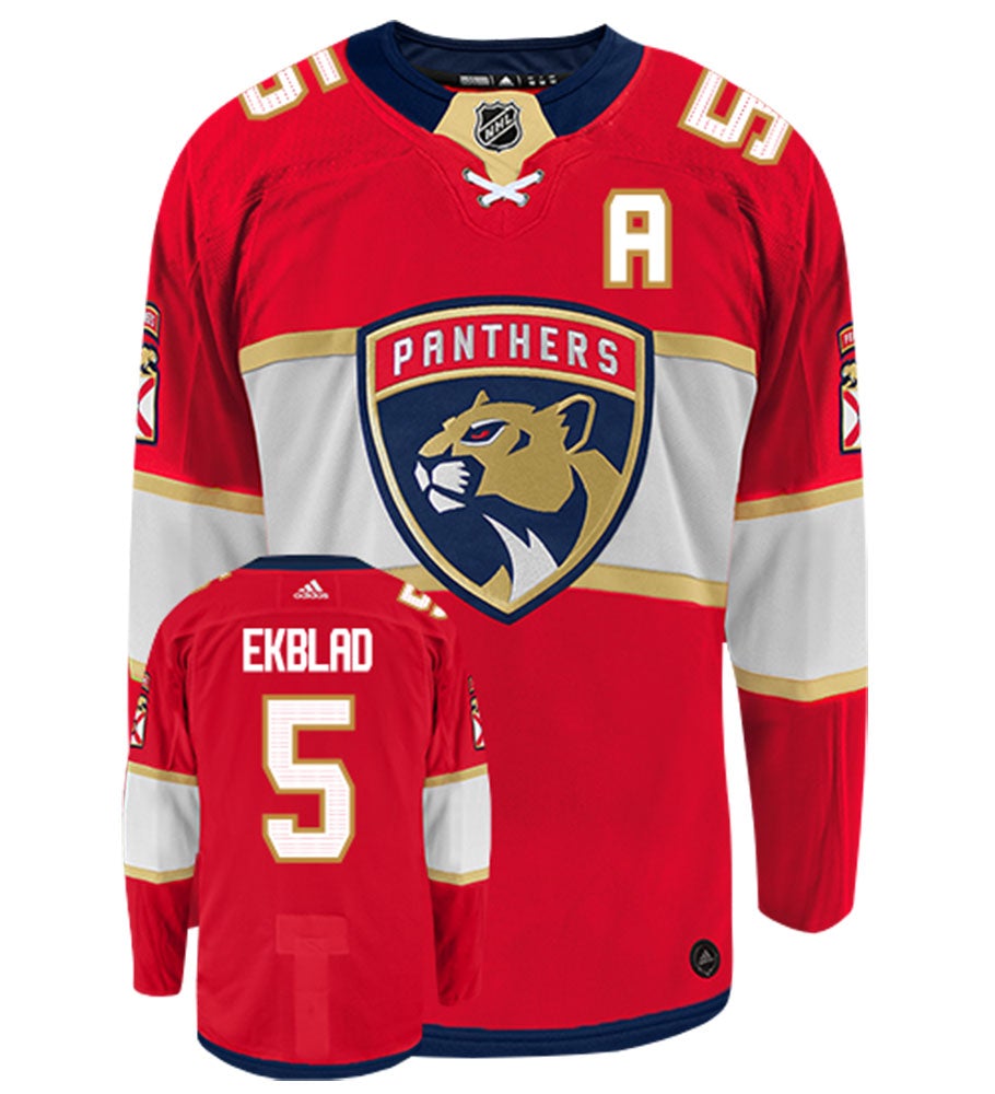 Aaron Ekblad Florida Panthers Adidas Authentic Home NHL Hockey Jersey