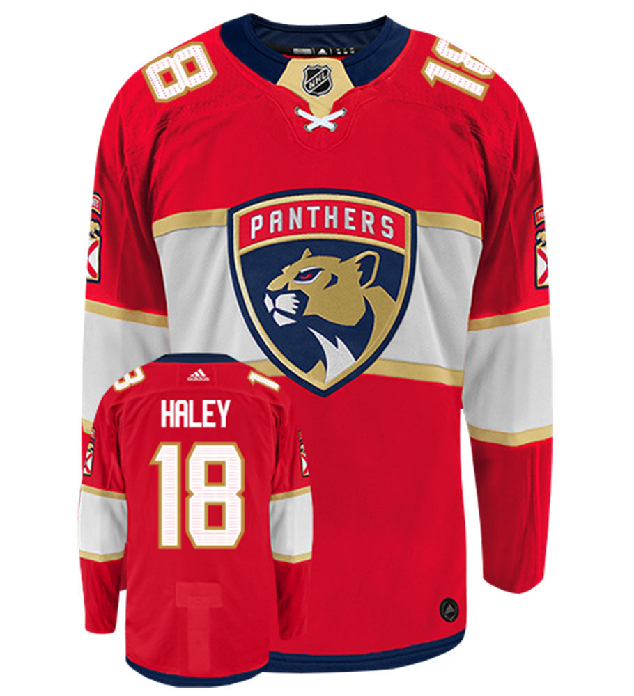 Micheal Haley Florida Panthers Adidas Authentic Home NHL Hockey Jersey