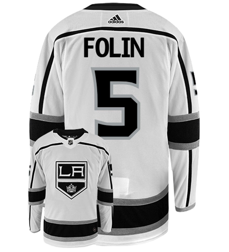 Christian Folin Los Angeles Kings Adidas Authentic Away NHL Hockey Jersey