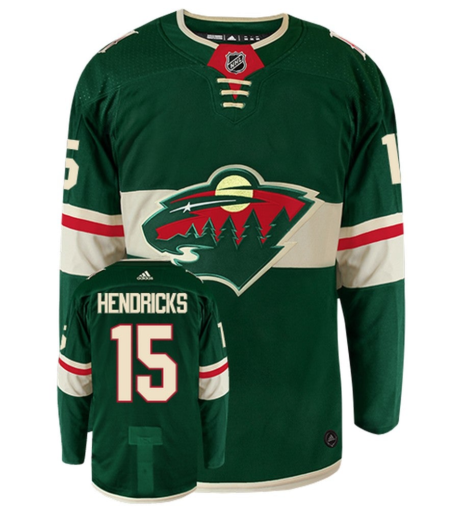 Matt Hendricks Minnesota Wild Adidas Authentic Home NHL Jersey