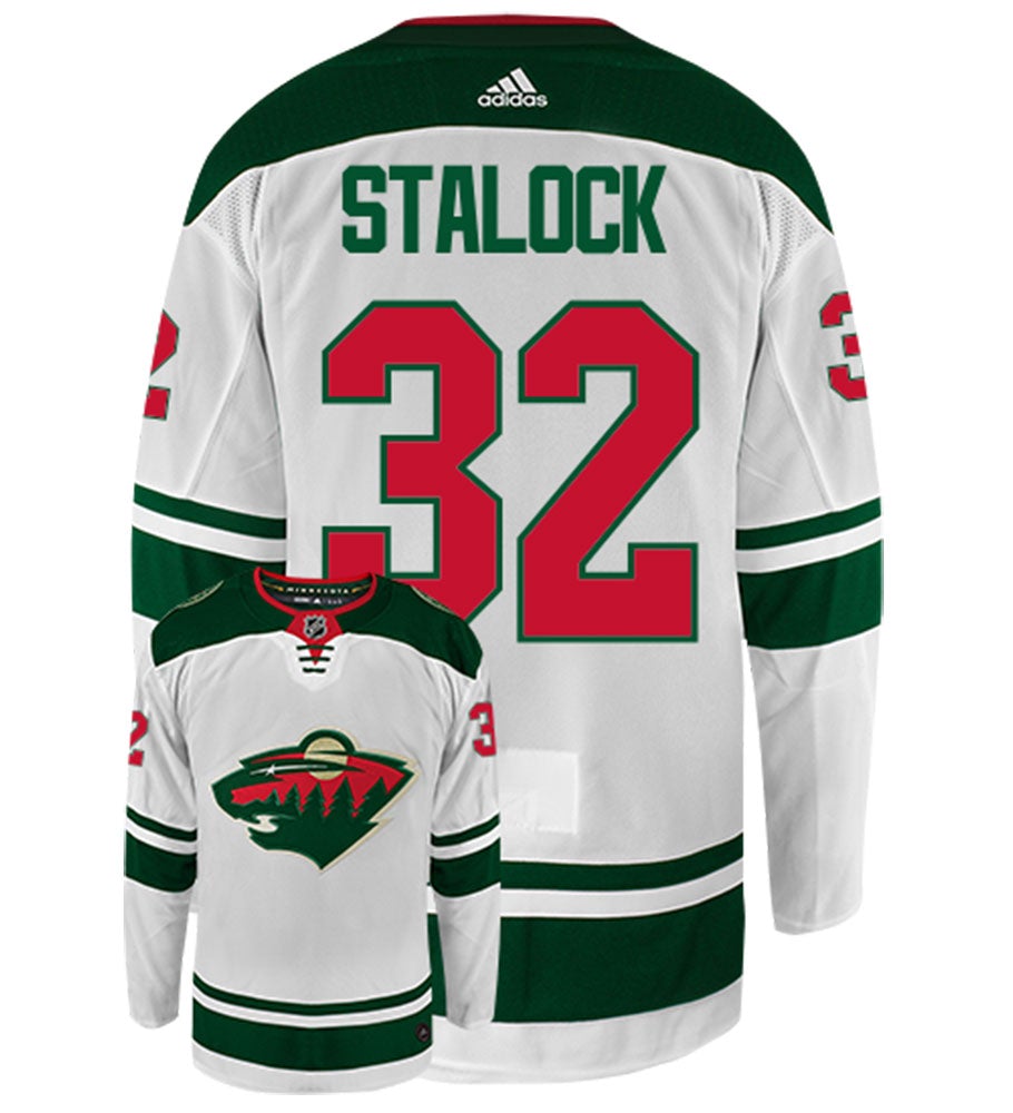 Alex Stalock Minnesota Wild Adidas Authentic Away NHL Hockey Jersey