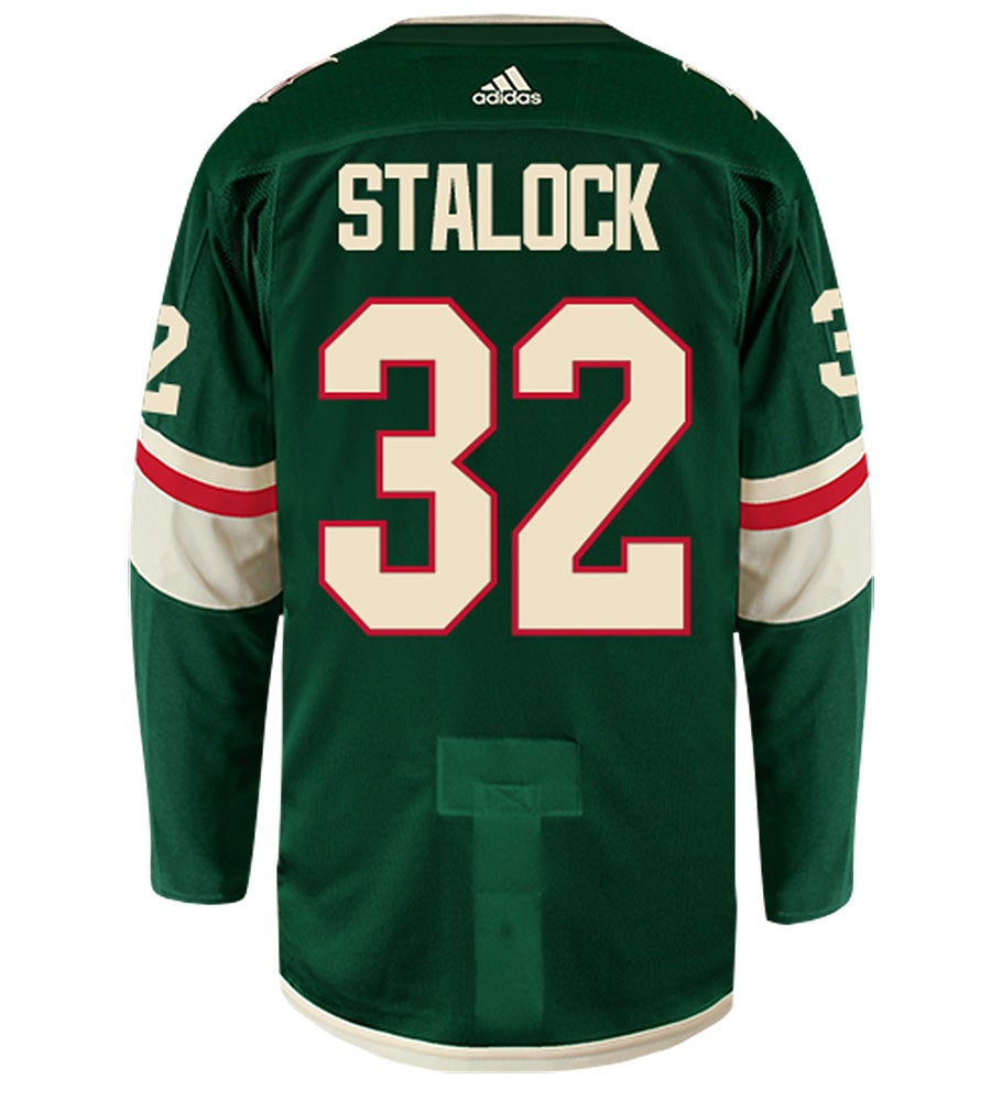 Alex Stalock Minnesota Wild Adidas Authentic Home NHL Hockey Jersey