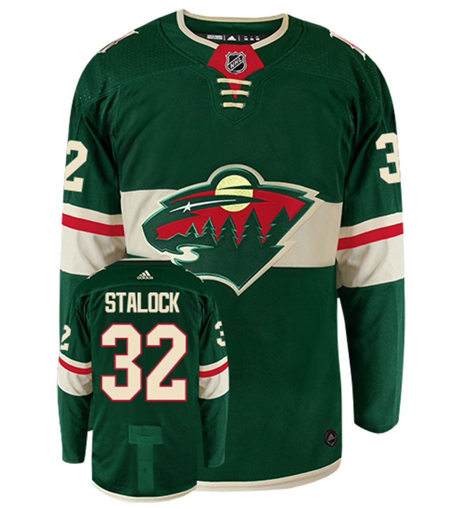 Alex Stalock Minnesota Wild Adidas Authentic Home NHL Hockey Jersey