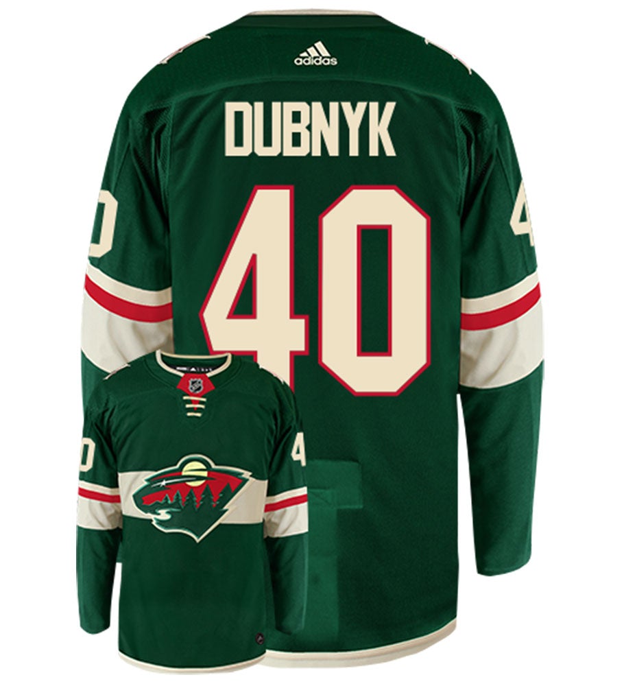Devan Dubnyk Minnesota Wild Adidas Authentic Home NHL Hockey Jersey