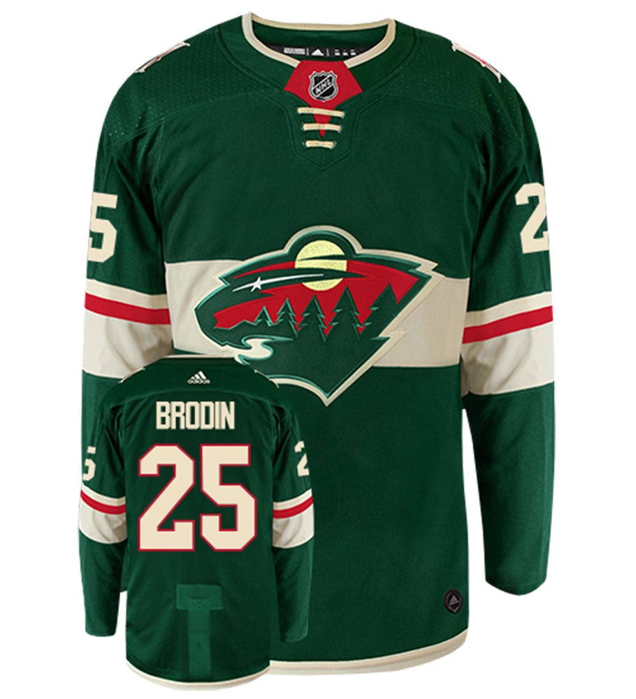 Jonas Brodin Minnesota Wild Adidas Authentic Home NHL Hockey Jersey