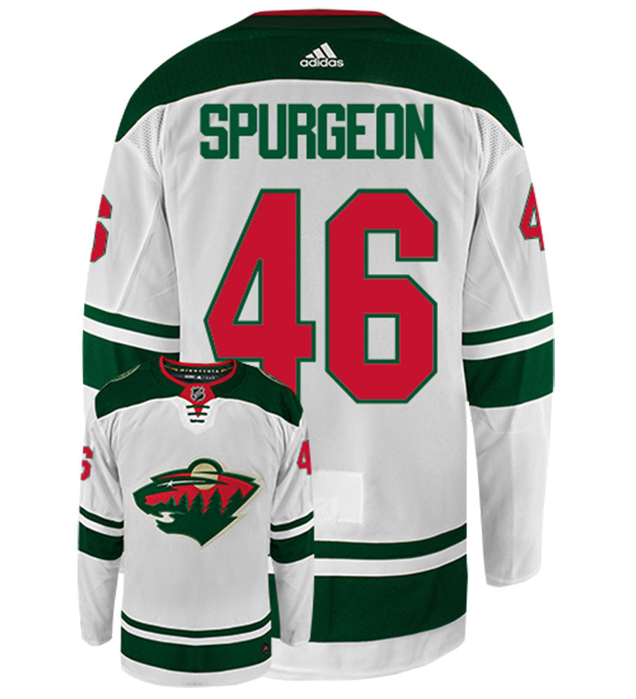 Jared Spurgeon Minnesota Wild Adidas Authentic Away NHL Hockey Jersey