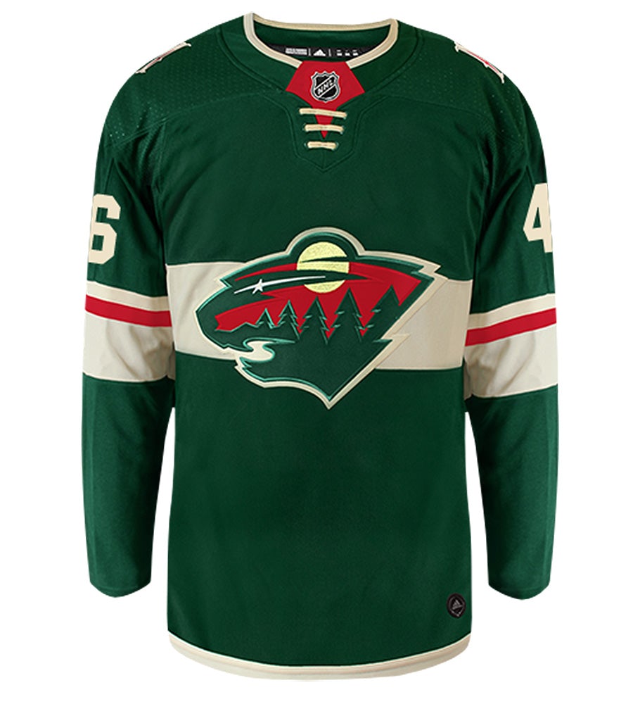 Jared Spurgeon Minnesota Wild Adidas Authentic Home NHL Hockey Jersey