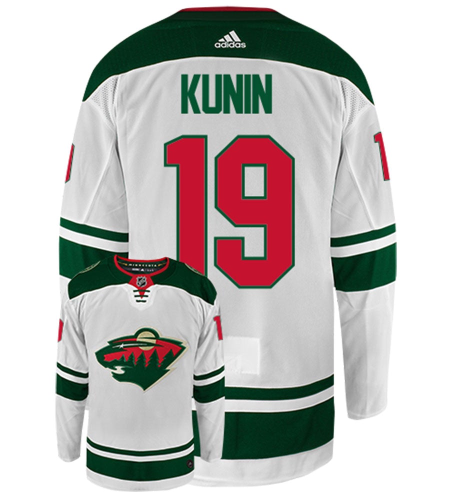 Luke Kunin Minnesota Wild Adidas Authentic Away NHL Hockey Jersey