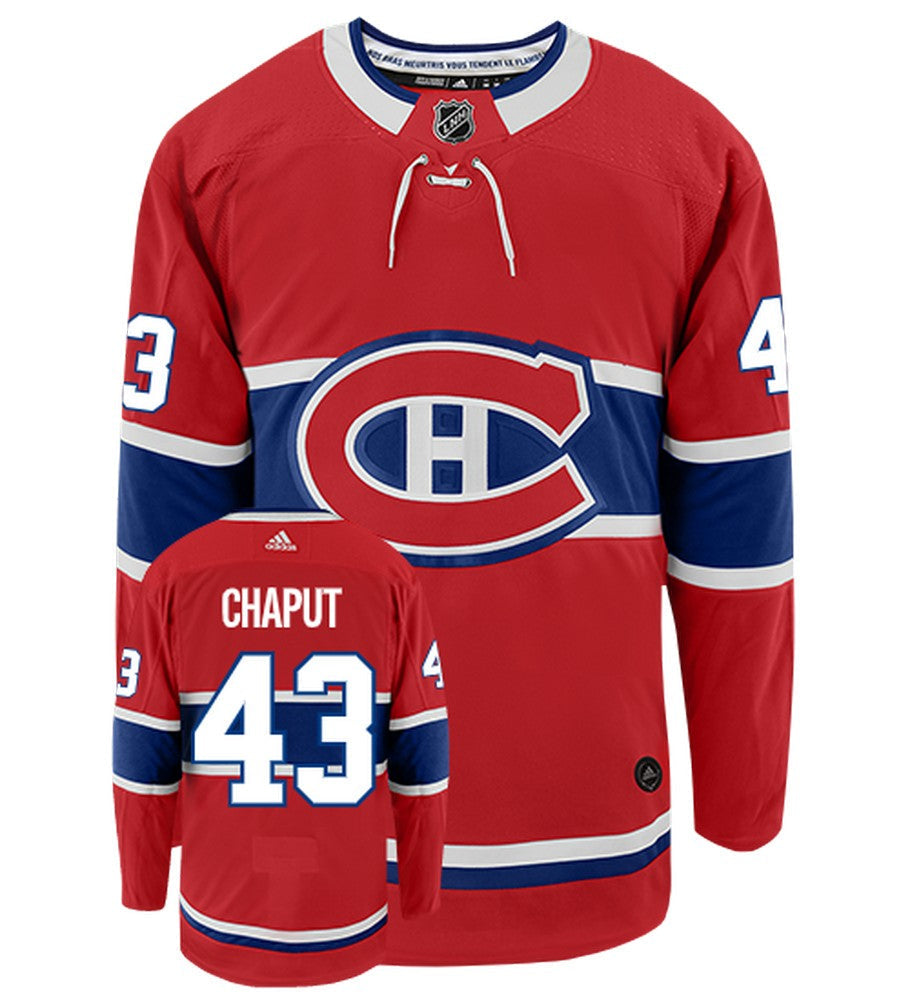 Michael Chaput Montreal Canadiens Adidas Authentic Home NHL Jersey