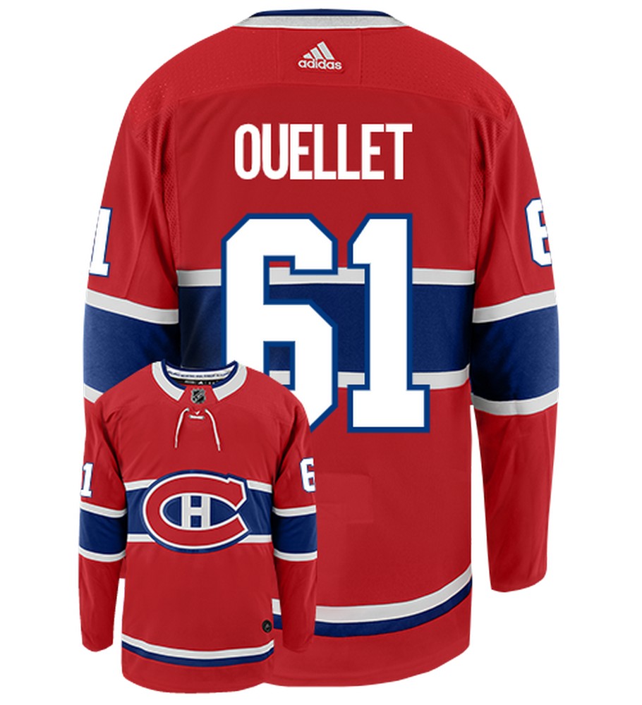 Xavier Ouellet Montreal Canadiens Adidas Authentic Home NHL Jersey