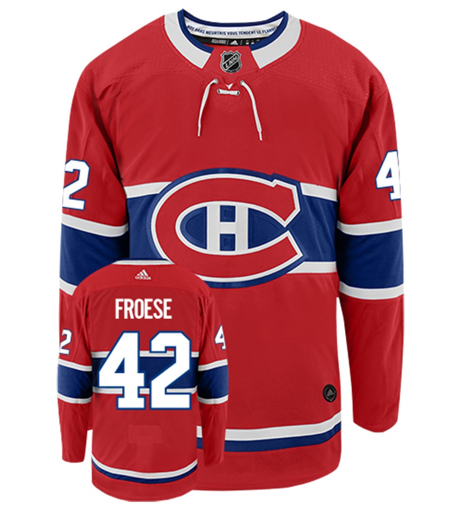 Byron Froese Montreal Canadiens Adidas Authentic Home NHL Hockey Jersey