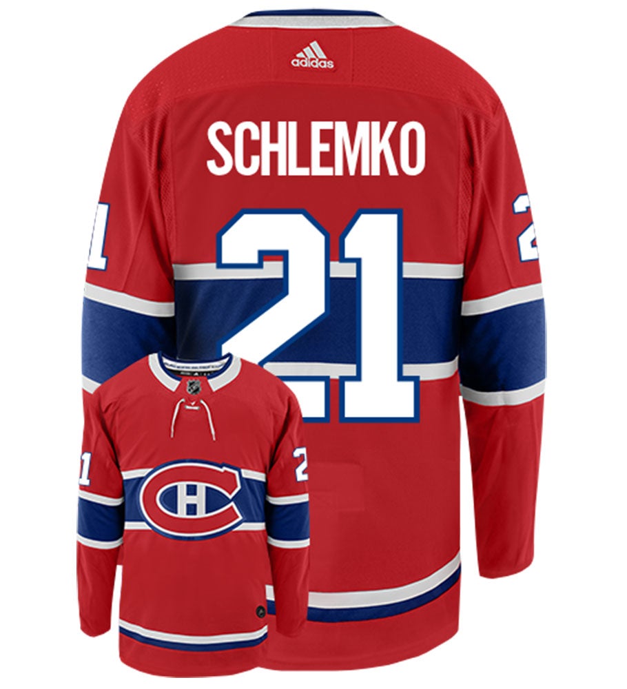 David Schlemko Montreal Canadiens Adidas Authentic Home NHL Hockey Jersey