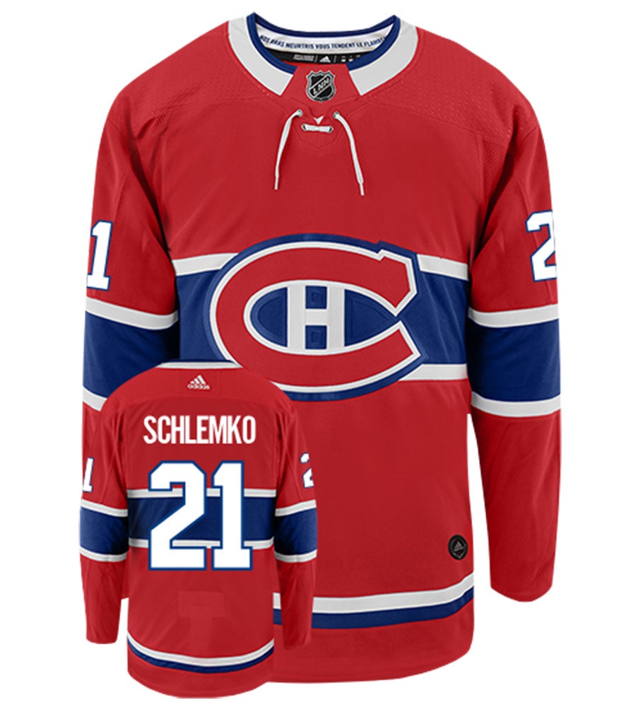 David Schlemko Montreal Canadiens Adidas Authentic Home NHL Hockey Jersey