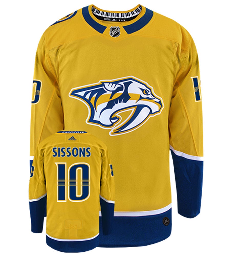 Colton Sissons Nashville Predators Adidas Authentic Home NHL Hockey Jersey