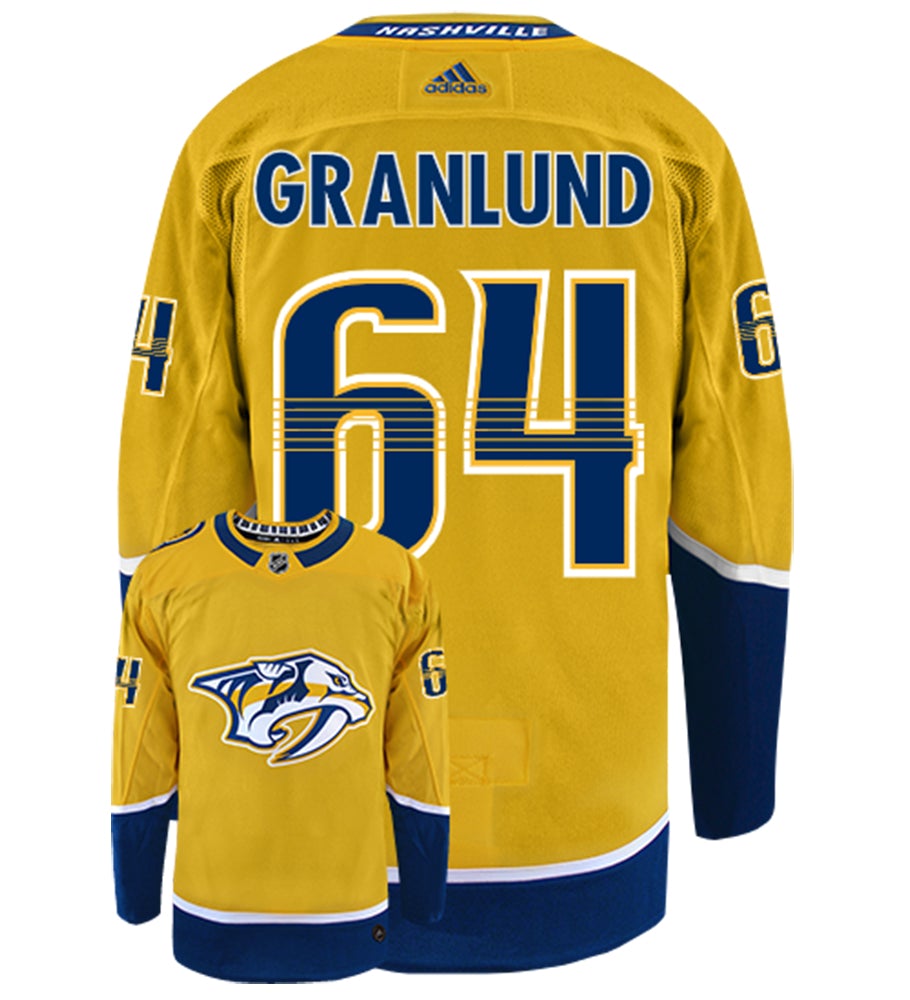 Mikael Granlund Nashville Predators Adidas Authentic Home NHL Hockey Jersey