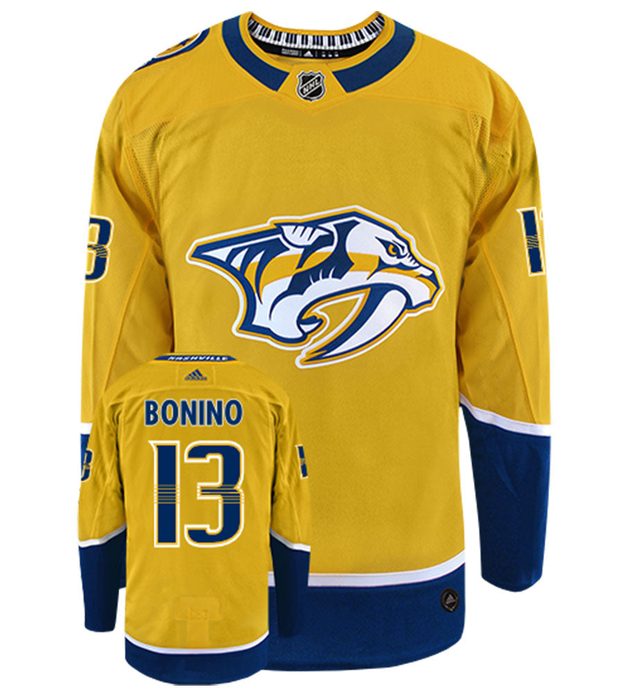 Nick Bonino Nashville Predators Adidas Authentic Home NHL Hockey Jersey
