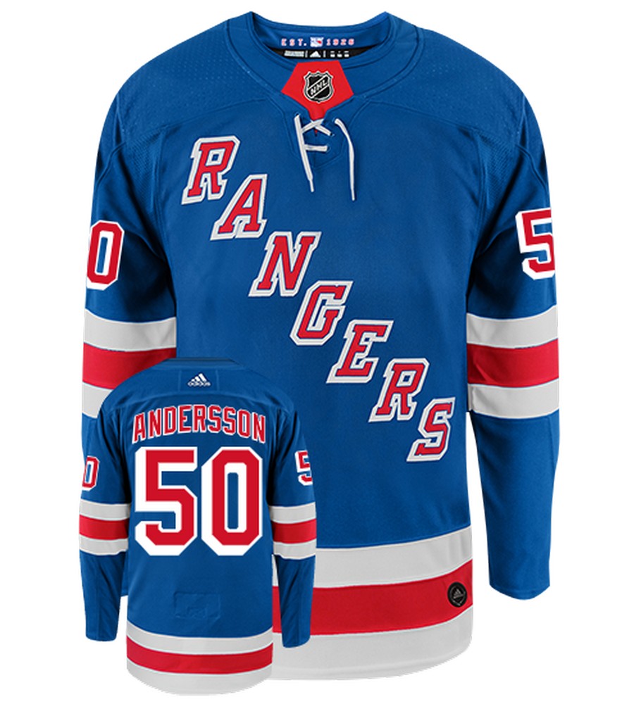 Lias Andersson New York Rangers Adidas Authentic Home NHL Jersey