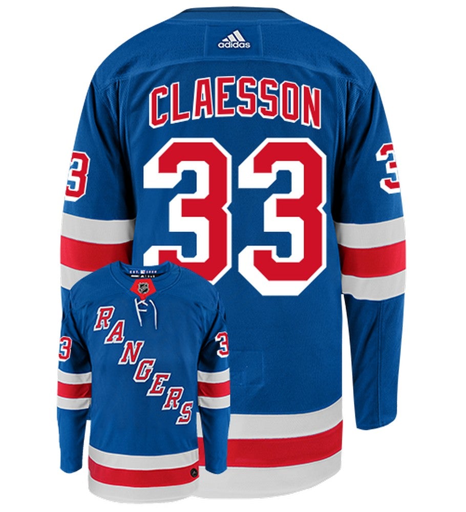 Fredrik Claesson New York Rangers Adidas Authentic Home NHL Jersey