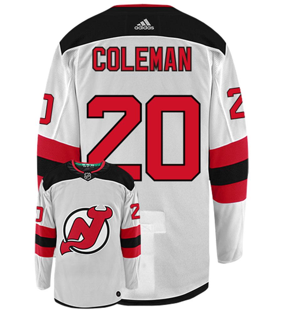 Blake Coleman New Jersey Devils Adidas Authentic Away NHL Hockey Jersey