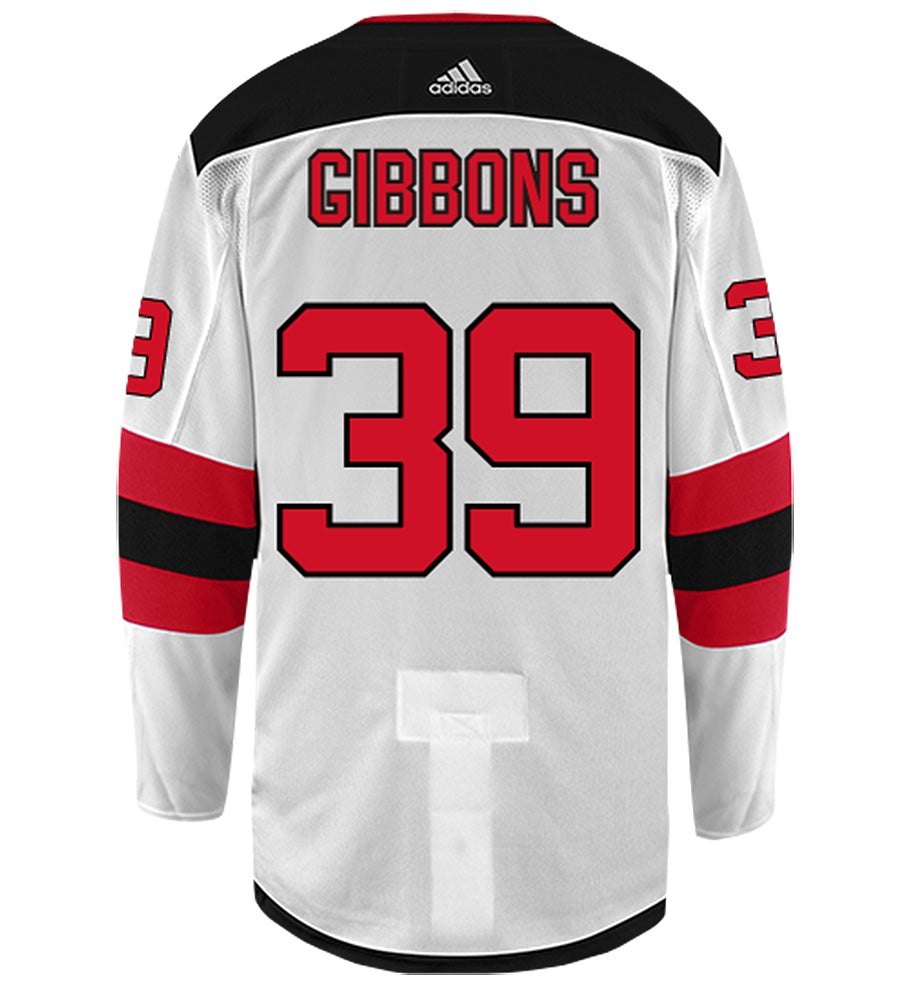 Brian Gibbons New Jersey Devils Adidas Authentic Away NHL Hockey Jersey