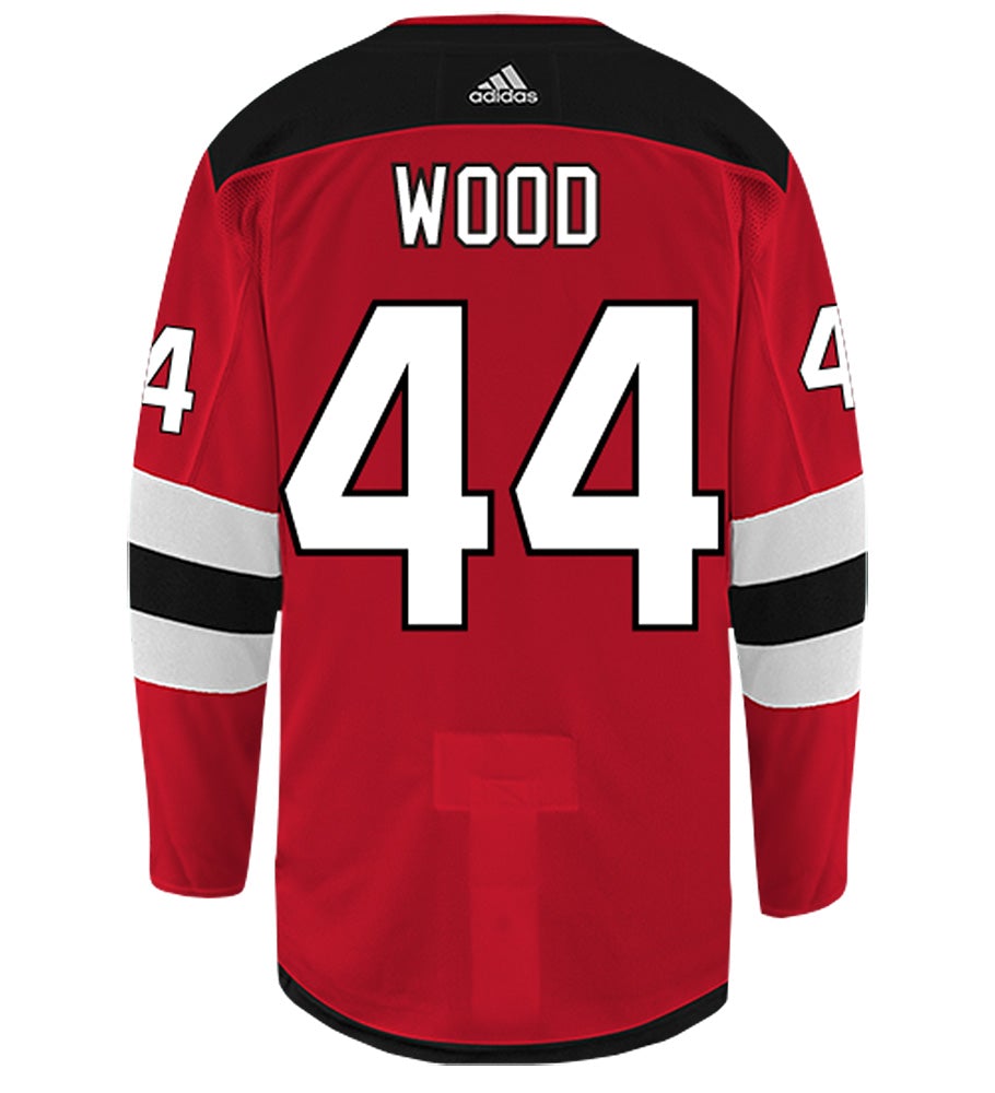 Miles Wood New Jersey Devils Adidas Authentic Home NHL Hockey Jersey