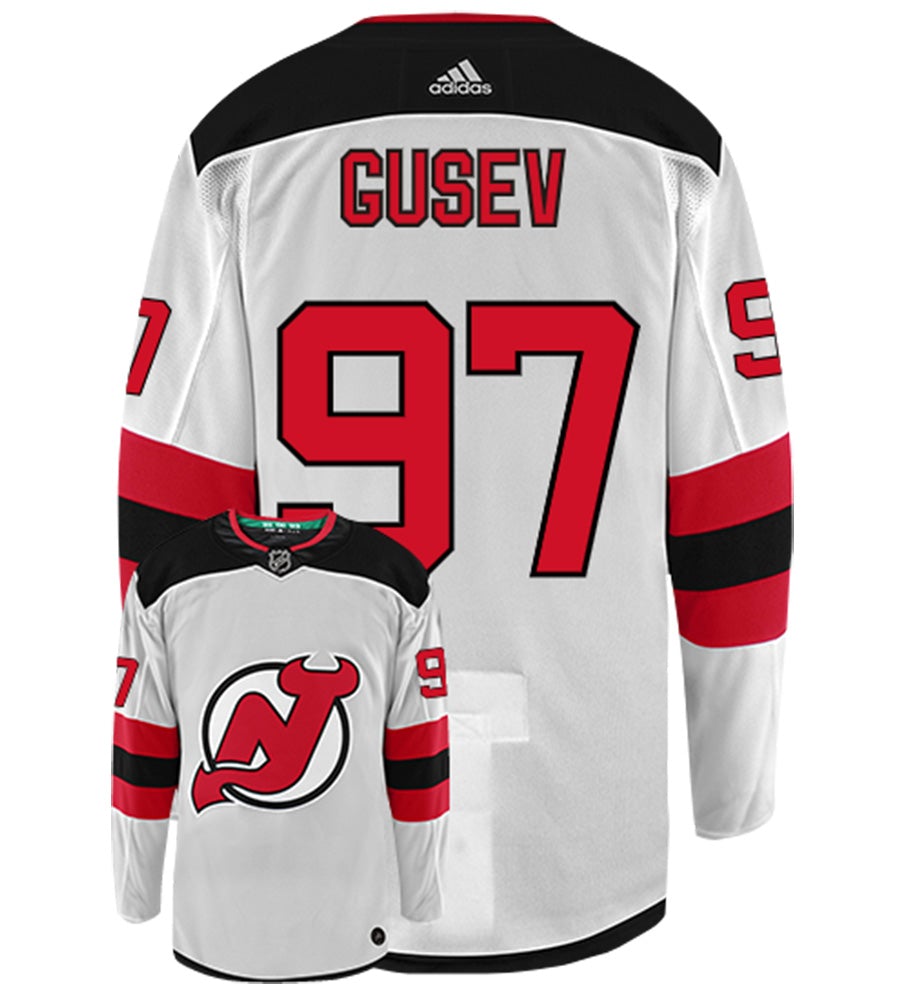 Nikita Gusev New Jersey Devils Adidas Authentic Away NHL Hockey Jersey