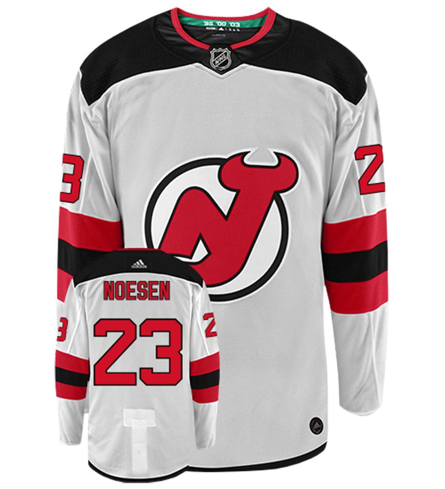 Stefan Noesen New Jersey Devils Adidas Authentic Away NHL Hockey Jersey