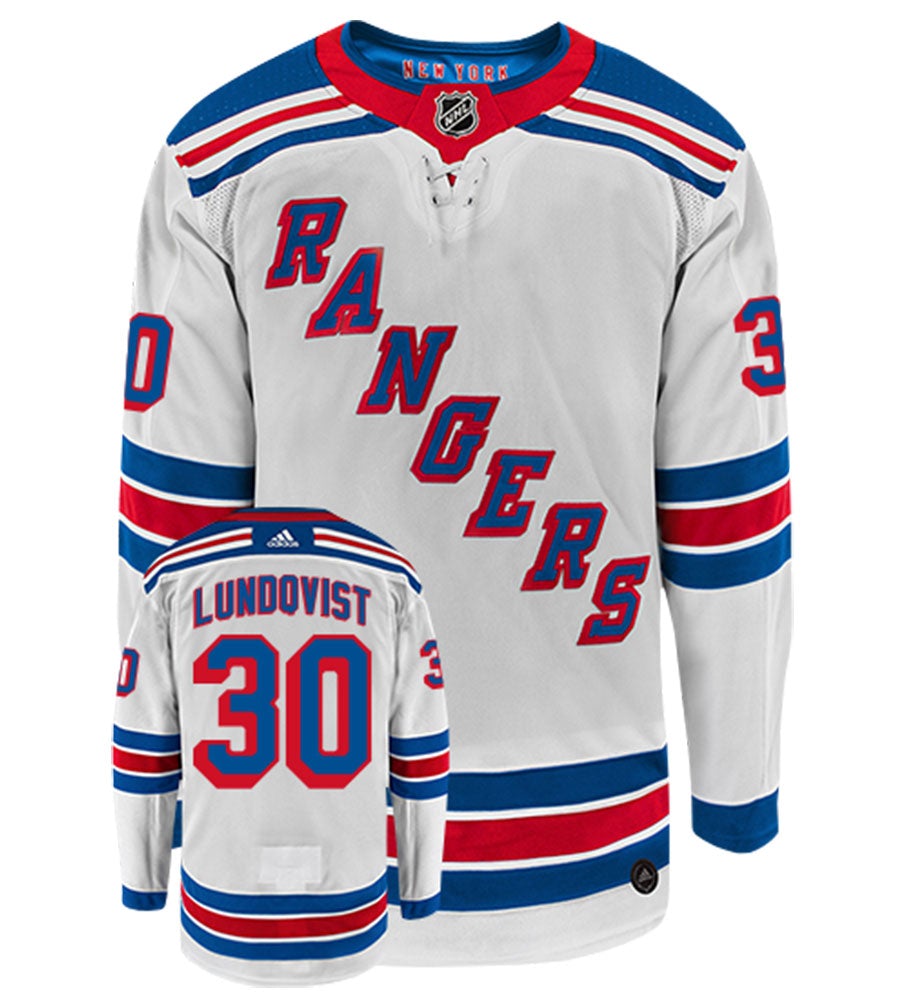 Henrik Lundqvist New York Rangers Adidas Authentic Away NHL Hockey Jersey