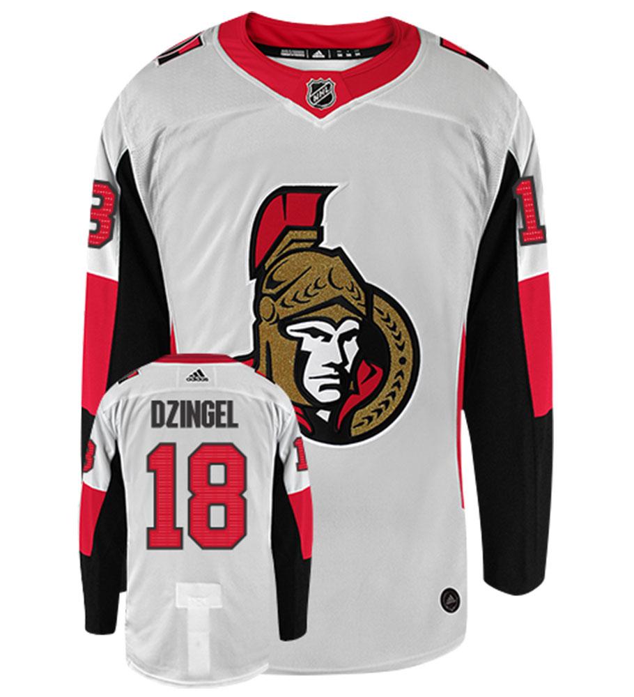 Ryan Dzingel Ottawa Senators Adidas Authentic Away NHL Hockey Jersey