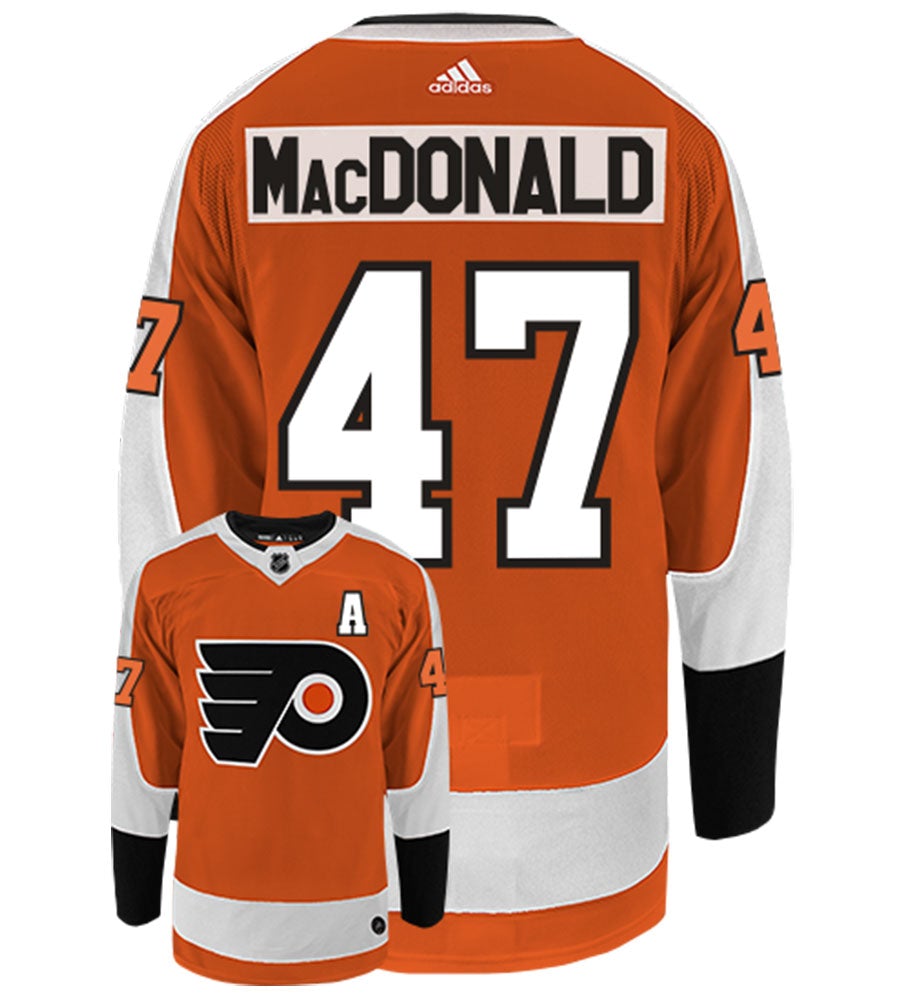 Andrew MacDonald Philadelphia Flyers Adidas Authentic Home NHL Hockey Jersey