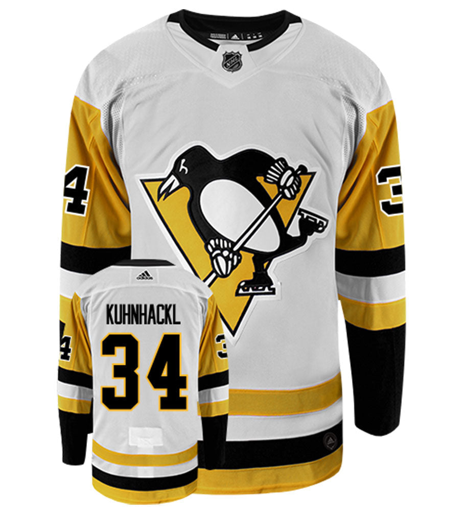 Tom Kuhnhackl Pittsburgh Penguins Adidas Authentic Away NHL Hockey Jersey