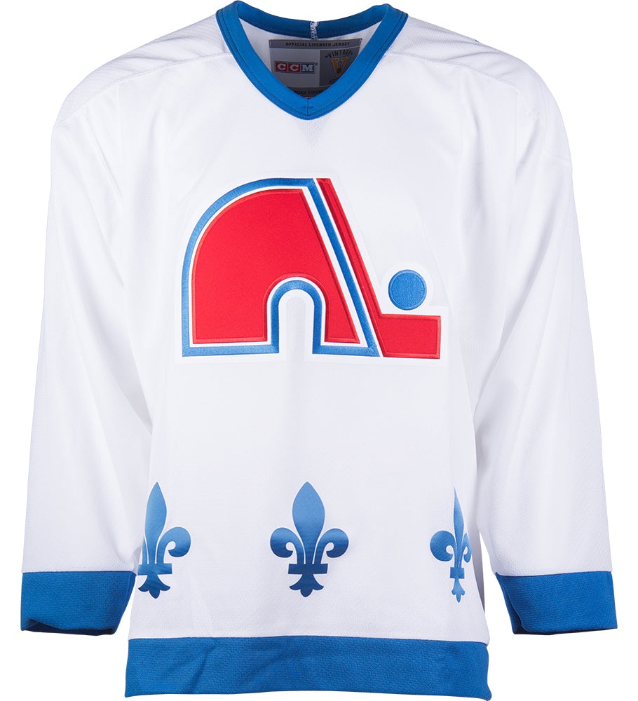 Quebec Nordiques CCM Vintage 1992 White Replica NHL Hockey Jersey