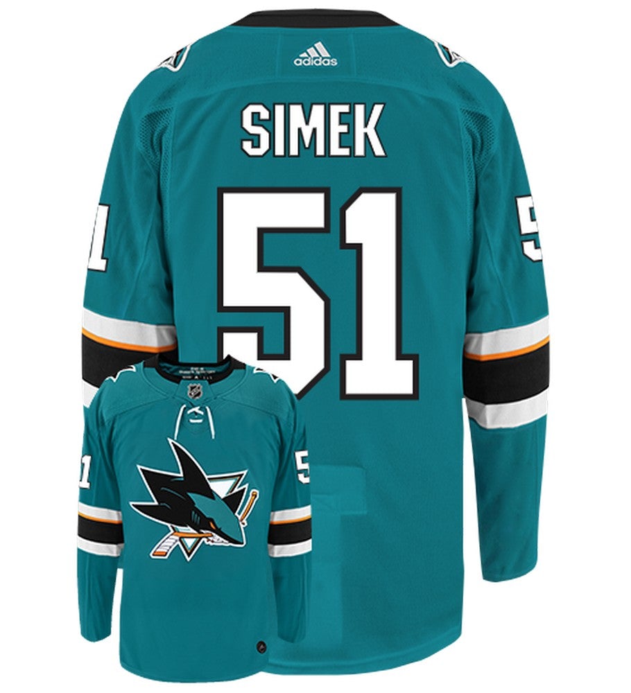 Radim Simek San Jose Sharks Adidas Authentic Home NHL Jersey