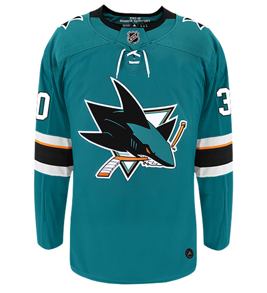 Aaron Dell San Jose Sharks Adidas Authentic Home NHL Hockey Jersey