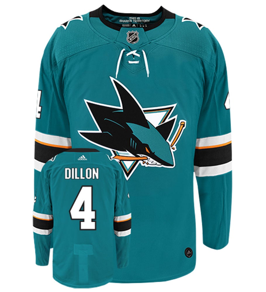 Brenden Dillon San Jose Sharks Adidas Authentic Home NHL Hockey Jersey