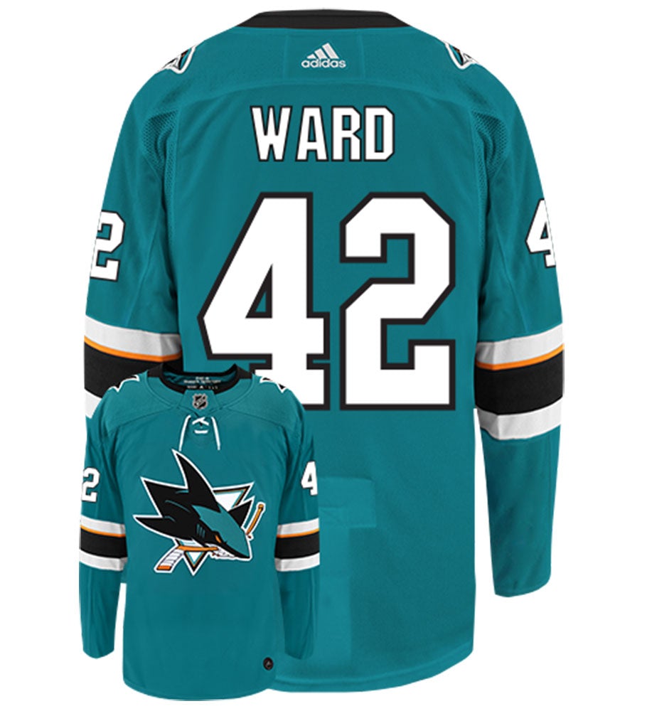 Joel Ward San Jose Sharks Adidas Authentic Home NHL Hockey Jersey