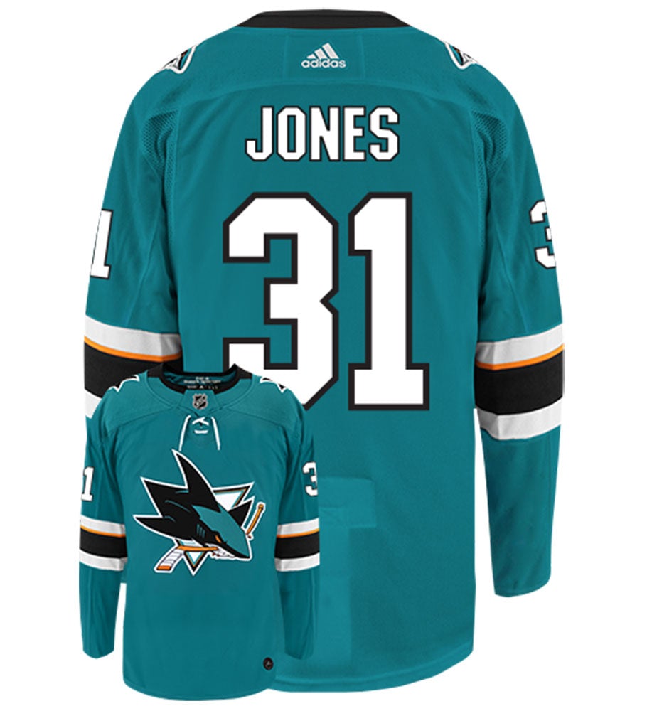 Martin Jones San Jose Sharks Adidas Authentic Home NHL Hockey Jersey