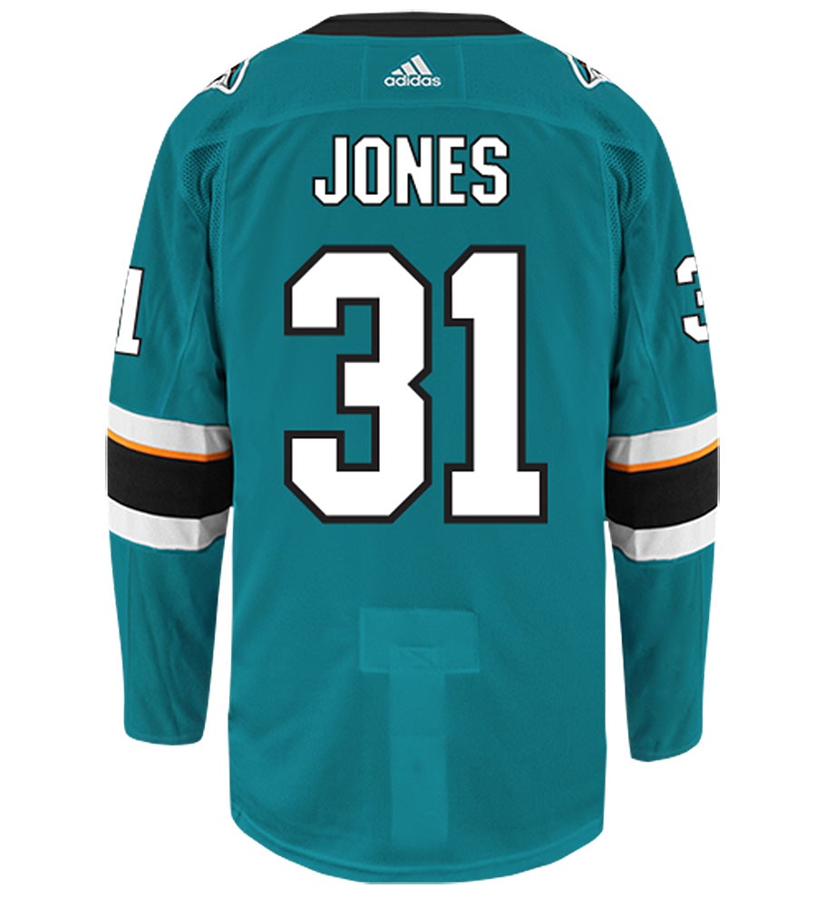 Martin Jones San Jose Sharks Adidas Authentic Home NHL Hockey Jersey