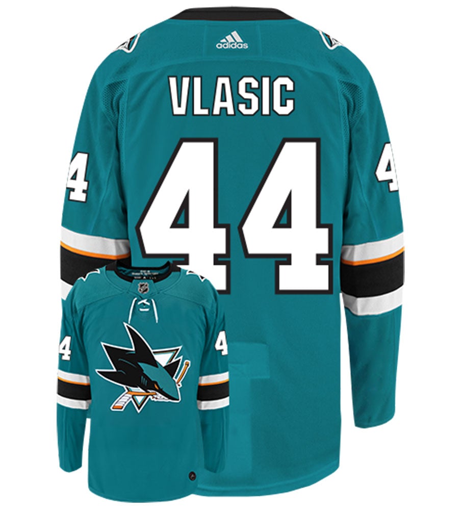 Marc-Edouard Vlasic San Jose Sharks Adidas Authentic Home NHL Hockey Jersey