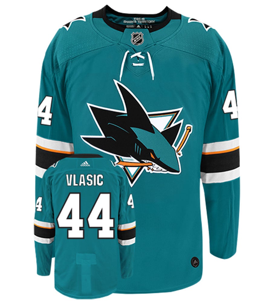 Marc-Edouard Vlasic San Jose Sharks Adidas Authentic Home NHL Hockey Jersey