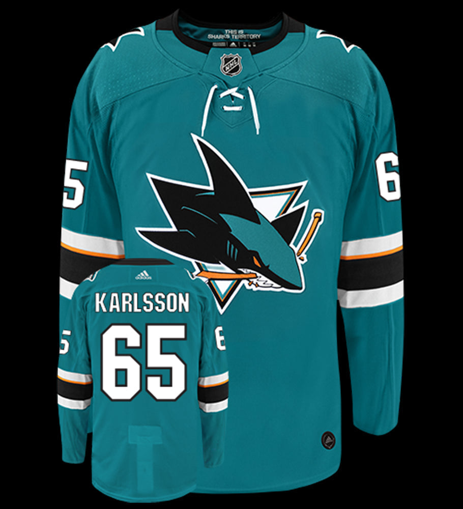 Erik Karlsson San Jose Sharks Adidas Authentic Home NHL Hockey Jersey
