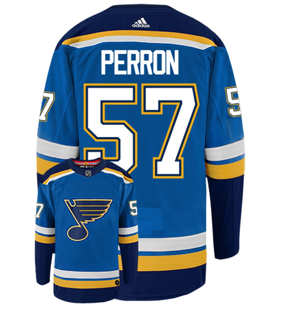 David Perron St. Louis Blues Adidas Authentic Home NHL Hockey Jersey