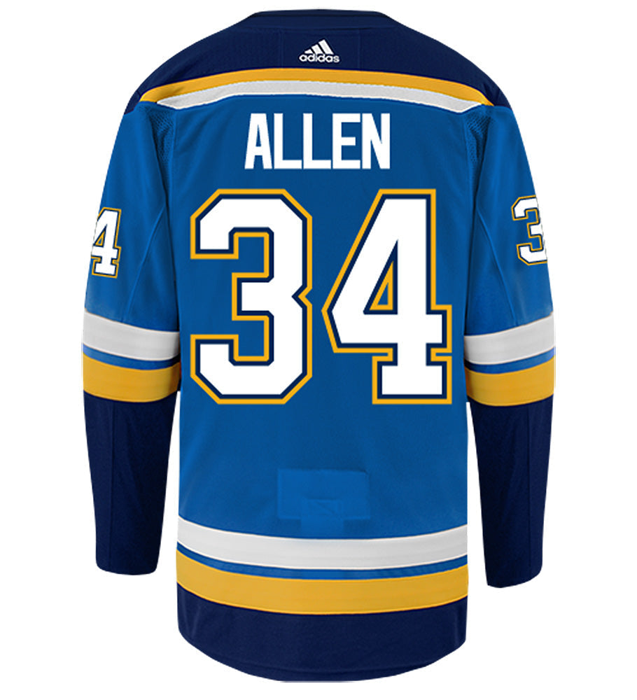 Jake Allen St. Louis Blues Adidas Authentic Home NHL Hockey Jersey